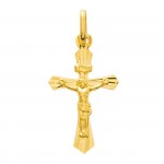 Pendentif Croix Or jaune Christ.