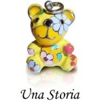 Pendentif UNA STORIA _ Ourson assis Jaune.