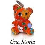 Pendentif UNA STORIA _ Ourson assis orange