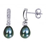 Perles de TAHITI Or Blanc Diamants.