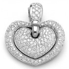 Pendentifs Or Blanc Diamants.