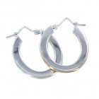 Boucles d'Oreilles Cr�oles Or blanc