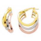 Boucles d'Oreilles Cr�oles 3 Ors