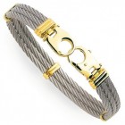 Bracelet Homme Acier et Or.