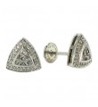 Boucles D'oreilles Or Blanc.