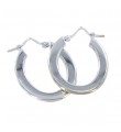 Boucles d'Oreilles Cr�oles Or blanc