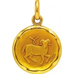 A-AUGIS M�daille Zodiaque Or jaune.BELIER. 
