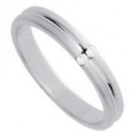 Alliance Femme Or blanc Diamants.