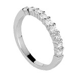 Alliance Femme Or blanc Diamants.