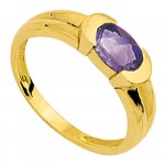 Bague Or jaune Am�thyste fine.