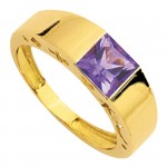 Bague Or jaune Am�thyste fine.