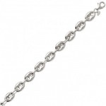 Bracelet Argent Grains de caf�.