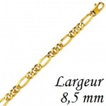 Bracelet Homme Or jaune maille altern�e.