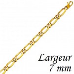 Bracelet Homme Or jaune maille altern�e.