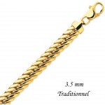 Bracelet Maille Anglaise Or Jaune.
