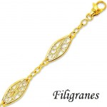 Collier Motifs Filigranes Or Jaune.
