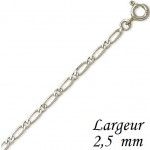 Collier Or Blanc maille altern�e 1/1