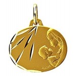 M�daille Vierge Or Jaune. - A. AUGIS -