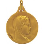 M�daille Vierge Or Jaune. - A. AUGIS -