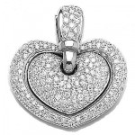 Pendentif C�ur Diamants joaillerie.