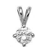 Pendentif Or blanc Diamant.