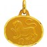 A-AUGIS M�daille Zodiaque Or jaune.LION.