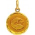 A-AUGIS M�daille Zodiaque Or jaune.POISSONS. 