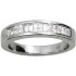 Alliance Femme Or blanc Diamants princesse et bagette