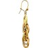 Boucles d'oreilles crochet forcat boule antillais or 18 carats