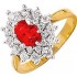 Bague 2 ors Diamants Rubis.