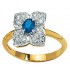 Bague 2 ors Diamants Saphir. 