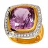 Bague 2 Ors Joaillerie Am�thyste Diamants.