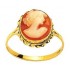 Bague cam�e or jaune.