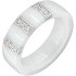 Bague C�ramique blanche Or Blanc Diamants 0.12 carat(s)