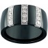 Bague C�ramique noire, Or Blanc, Diamants Jeell