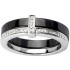 Bague C�ramique noire Or Blanc Diamants 0.08 carats.
