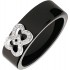 Bague C�ramique noire Or Blanc Diamants 0.08 carat(s)