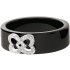 Bague C�ramique noire Or Blanc Diamants 0.08 carat(s)