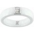 Bague C�ramique, Or Blanc, Diamants.