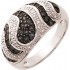 Bague Diamants Saphirs Or Blanc.
