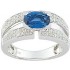 Bague Joaillerie Saphir Diamants Or Blanc.
