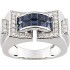 Bague Joaillerie Saphirs Diamants Or Blanc.