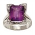 Bague Or Blanc Joaillerie Am�thyste Diamants.