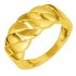 Bague Or Jaune maille Gourmette - Princesse diamants