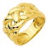 Bague Or Jaune Tresse 10 mm