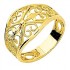 Bague Or Jaune motif Filigrane largeur 10 mm