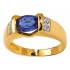Bague Or jaune Diamants Saphir.