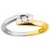 Bague Trilogie 2 Ors Diamants.