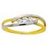Bague Trilogie 2 Ors Diamants.