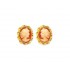 Boucle d'oreille cam�e or jaune.